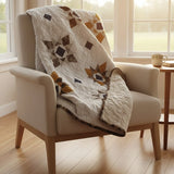 Celestial Cozy Handmade Throw shown draped over a chair
