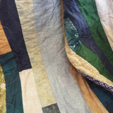 Close up of stitching and quilt top