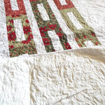 Handmade Minimal Holiday Throw in Traditional Colors - SQ Squared Creations