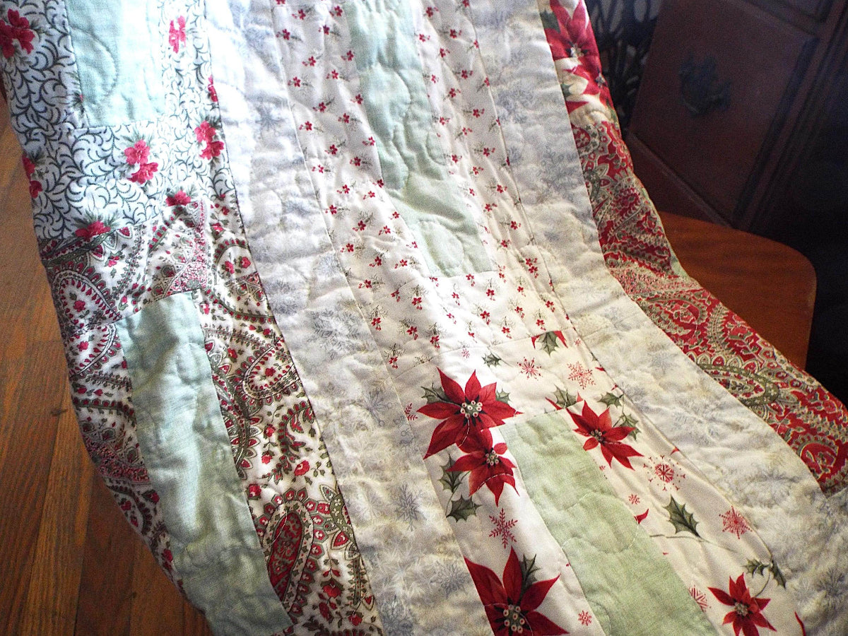 Handmade Minimal Holiday Throw in Neutral Colors - SQ Squared Creations