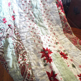 Handmade Minimal Holiday Throw in Neutral Colors - SQ Squared Creations