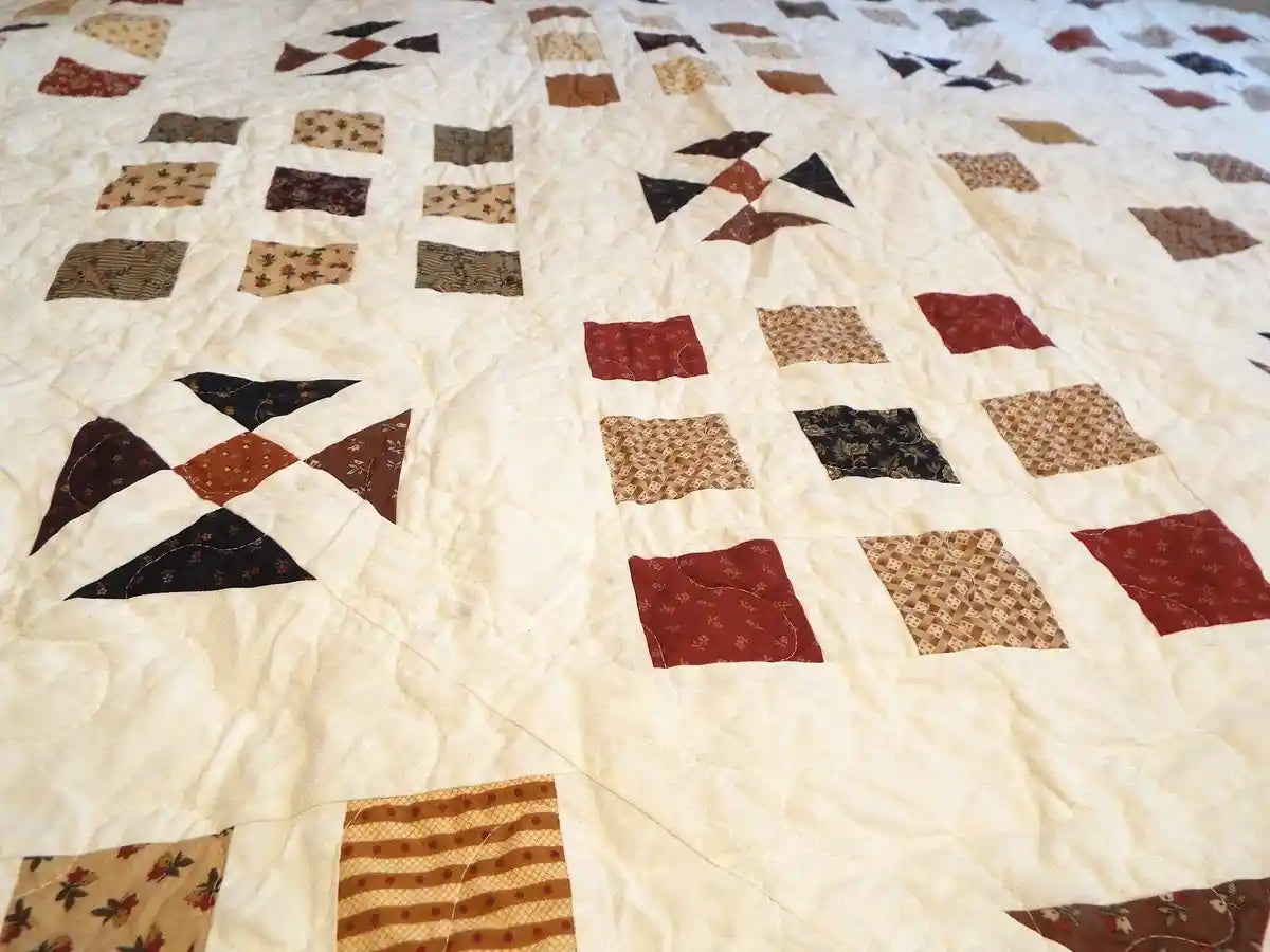 Close up of Adamstown Queen  showing stitching