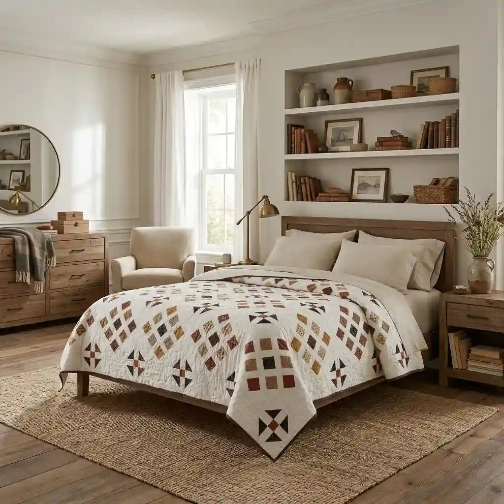 Adamstown queen shown in a modern-farmhouse styled bedroom