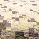 Detail shot of the Au Naturel handmade twin size quilt