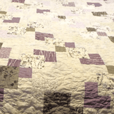 Detail shot of the Au Naturel handmade twin size quilt