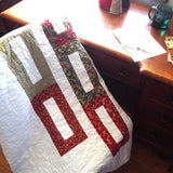 Handmade Minimal Holiday Throw in Traditional Colors - SQ Squared Creations