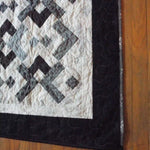 Detail shot of the quilt showing binding and stitching