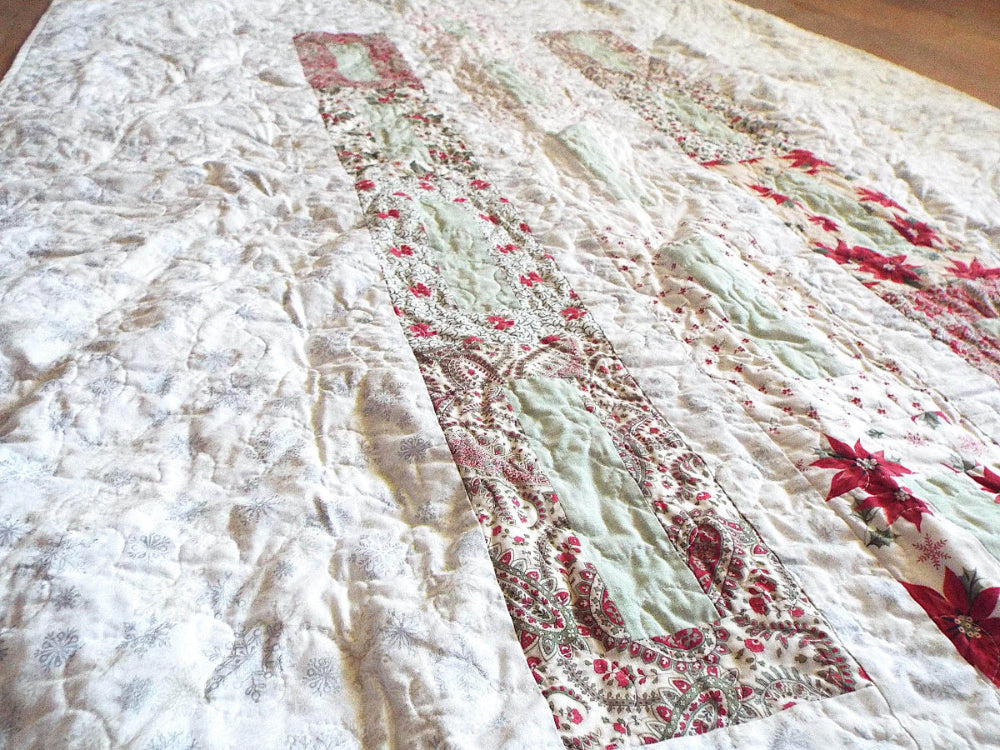 Handmade Minimal Holiday Throw in Neutral Colors - SQ Squared Creations