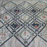 Framed Botanicals Twin Quilt alternate lay showing the center more clearly, along with dye transfer sections.