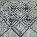 Framed Botanicals Twin Quilt alternate lay showing the center more clearly, along with dye transfer sections.