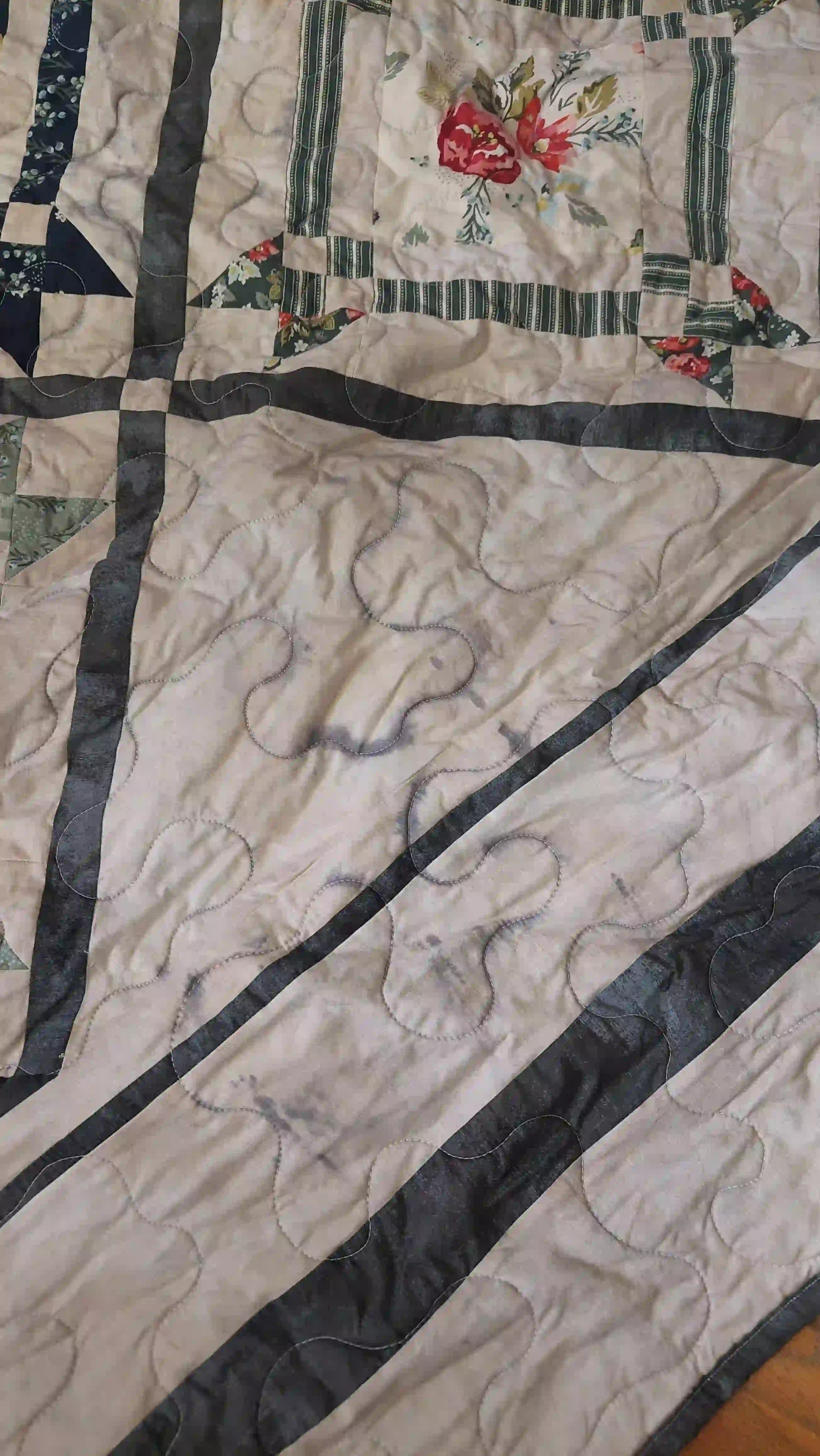 Close up of dye transfer