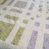 Detail of Georgian Garden showing block construction and quilt stitching
