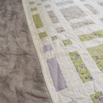 Georgian Garden Queen with top folded over to show backing, binding, and stitching