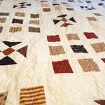 Close-up of Adamstown handmade quilt stitching