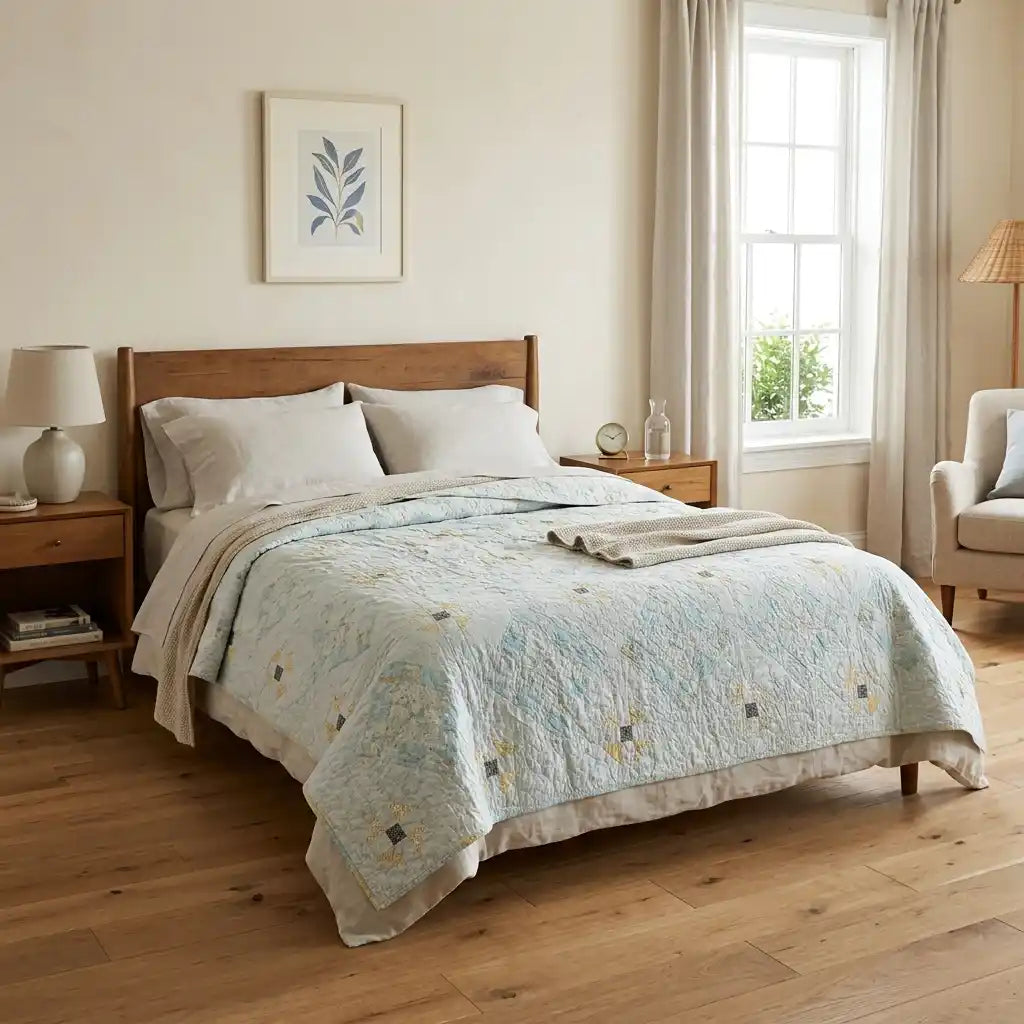 Honeybloom Queen shown in a contemporary country bedroom setting.