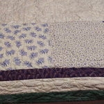 Pieced backing on the I Love Purple Throw quilt