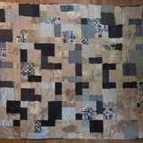 Flat lay of Inkstone King quilt showing entire quilt.