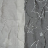 Close up of stitching detail from Moonlit Safari baby quilt