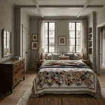 Of Ink & Thread in an architecturally collected bedroom.