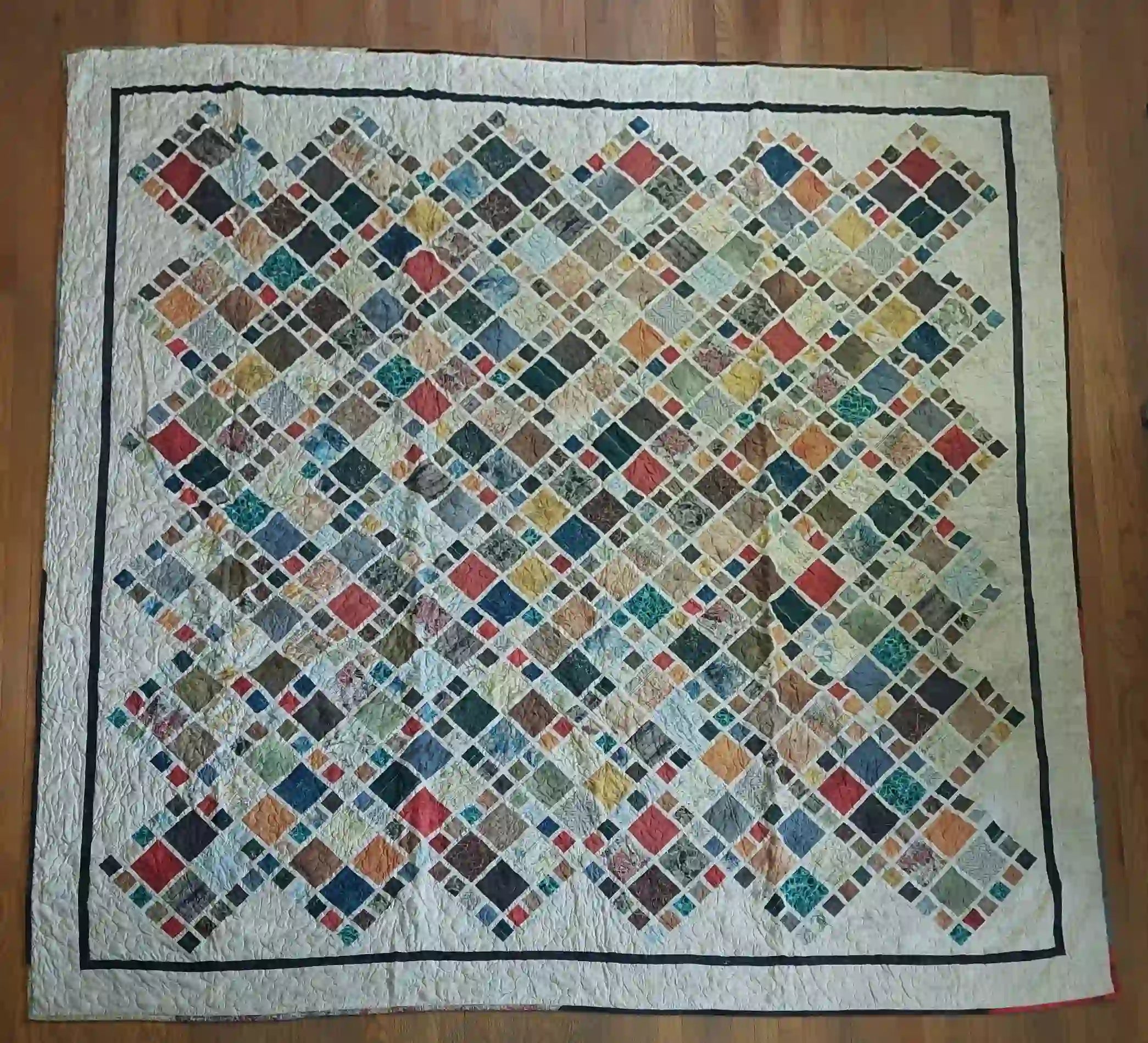 Of Ink & Thread flat lay showing entire quilt.