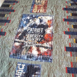 Close up of eagle panel in eagle tribute quilt