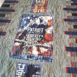 Close up of eagle panel in eagle tribute quilt