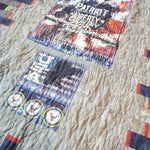 Close up of USA panel on eagle tribute quilt