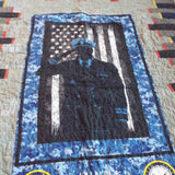 Close up of panel in sailor tribute quilt