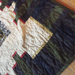Corner detail shot of soldier quilt