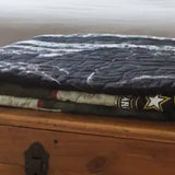 Folded shot of soldier quilt