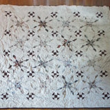 Flat lay of The Archivist Queen Quilt showing the entire pattern.