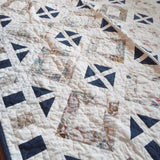 Handmade lap quilt angled lay