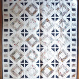 Handmade quilt flat lay showing entire quilt