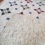 winter wonderland quilt with backing flipped up