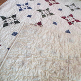 winter wonderland quilt with backing flipped up
